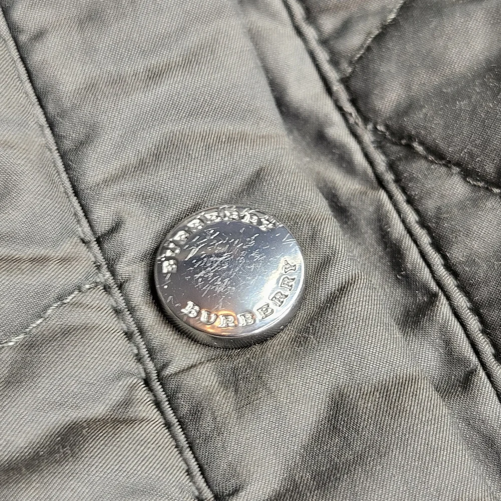 Burberry Children Quilted Bomber Jacket Oliver Green Full Zipper - Picture 2 of 16